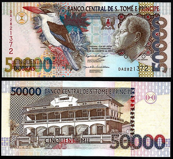 Billete Santo Tome y Principe 50000 Dobras 2004 SC