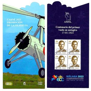 Carnet sellos Promoción Filatelia 2023 Malaga