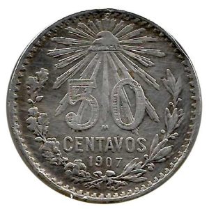 Moneda México 0,50 centavos 1907.MBC