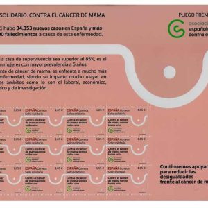 PLIEGO PREMIUM 129 Sello Solidario Contra Cancer Mama 2022