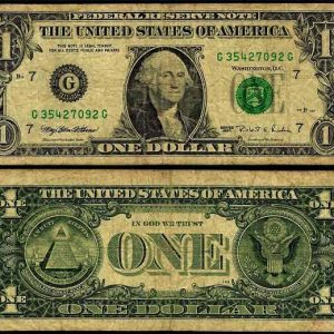 Billete Estados Unidos 001 Dolar 1988A MBC. Serie G