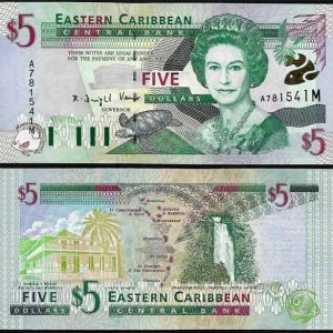 Billete Estados Caribe Este (Monteserrat) 05 Dolar 2000 S/C