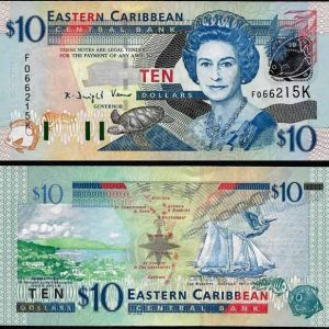 Billete Estados Caribe Este (Saint Kitts) 10 Dolares 2003 S/C
