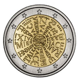 Moneda 2 euros de Portugal 2023 Paz Naciones