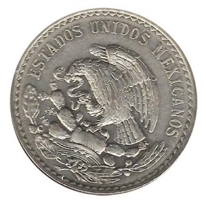 Moneda México 0001 peso 1947 MBC