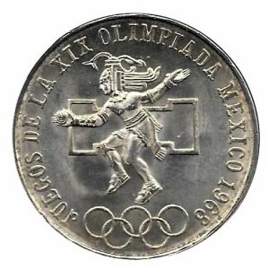 Moneda México 0025 pesos 1968.S/C.TIPO I