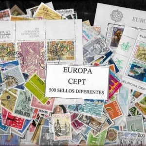 Sellos de paqueteria Europa Cept- 500 diferentes