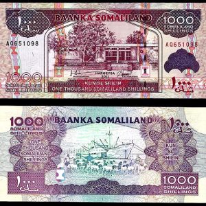 Billete Somalilandia 01000 Shillings 2011 SC P20a AQ651098