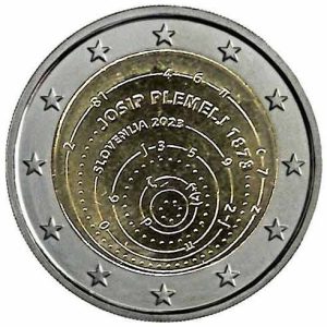 Moneda 2 euros de Eslovenia 2023 Josip Plemelj