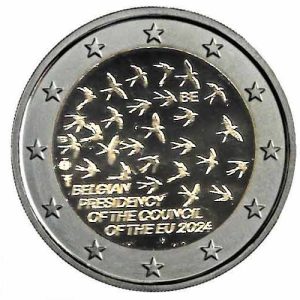 Moneda 2 euros de Belgica 2024 Presidencia de la UE «COINCARD»