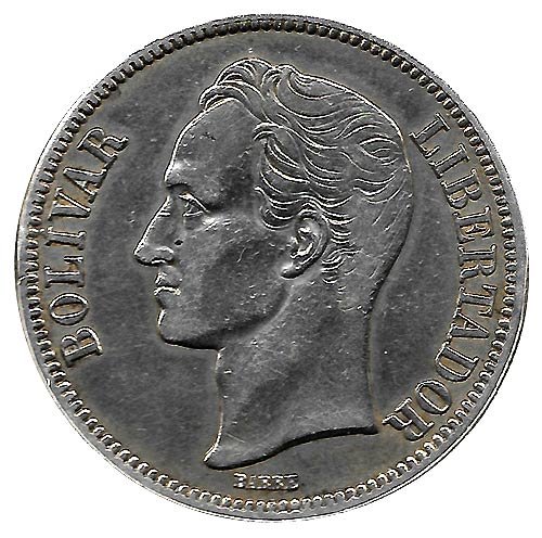 Moneda Venezuela 005 bolívares 1936 MBC