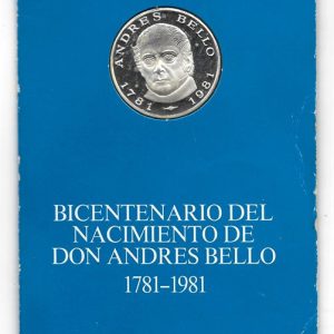 Moneda Venezuela 100 bolívares 1981 FDC Andres Bello (Cartera)