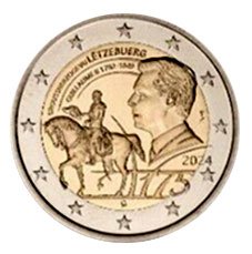 Moneda 2 euros de Luxemburgo 2024 William II