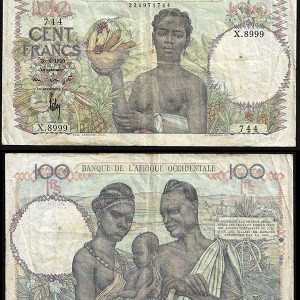 Billete África Occidental 100 Francos 1950 MBC P-40