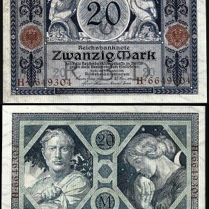 Billete Alemania IMPERIO 00020 Marcos 1915 BC P63