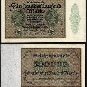 Billete Alemania WEIMAR 500000 Marcos 1923 SC- P88b