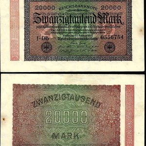 Billete Alemania WEIMAR 020000 Marcos 1923 SC P85E