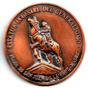 Medalla Franco – Estatua Ecuestre Madrid