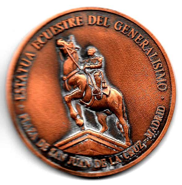 Medalla Franco - Estatua Ecuestre Madrid