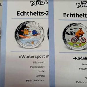 Emision Oficial Plata. 50 Aniv. Die Maus – Deportes