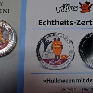 Emision Oficial Plata. 50 Aniv. Die Maus – Halloween