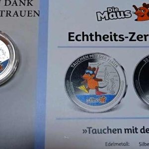 Emision Oficial Plata. 50 Aniv. Die Maus – Buzo