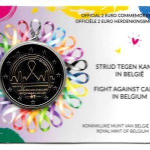 Moneda 2 euros de Belgica 2024 Lucha contra el Cáncer «COINCARD»