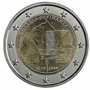 Moneda 2 euros de Italia 2024 Guardia Financiera