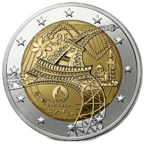 Moneda 2 euros de Francia 2024 JJOO Paris – Torre Eifel