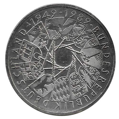 Moneda Alemania 010 Marcos 1989 G - Aniv. Republica Federal
