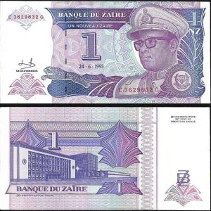 Billete Zaire 000001 nuevo zaire 1993 SC P52