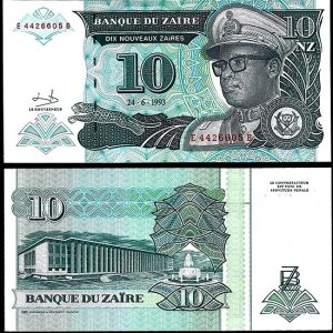 Billete Zaire 000010 nuevos zaires 1993 SC P55