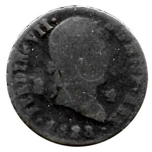 Moneda 1828. 04 Maravedis Fernando VII (1828 Segovia).BC