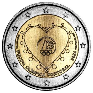 Moneda 2 euros de Portugal 2024 Equipo Olímpico