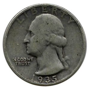 Moneda de EE.UU. 01/4 dolar 1935 MBC