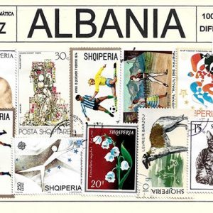 Sellos de paqueteria Albania- 100 diferentes