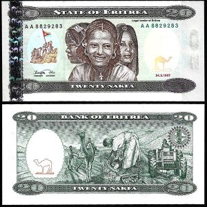 Billete Eritrea 20 Nakfa 1997 SC P4