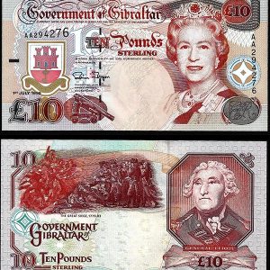 Billete Gibraltar 010 Libras 1995 SC P26