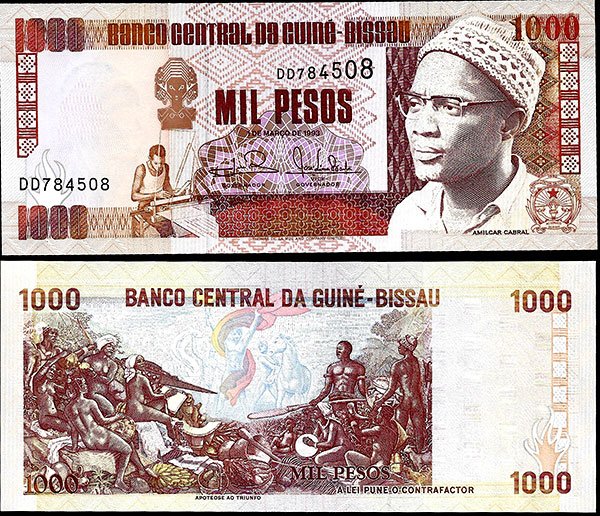 Billete Guinea Bissau 1000 Pesos 1993 SC P13b