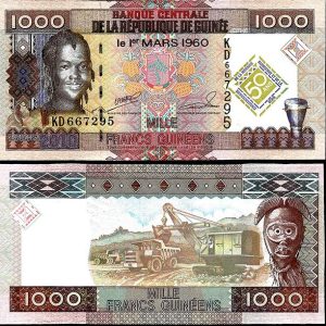 Billete Guinea Republica 01000 Francos 2010 SC P43