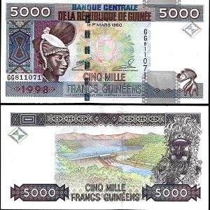 Billete Guinea Republica 05000 Francos 1998 SC P38