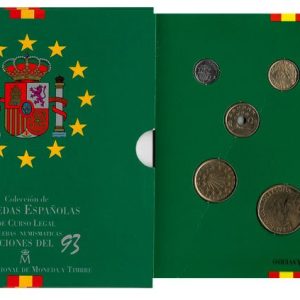 Cartera Oficial Pesetas Año 1993 (8 valores)