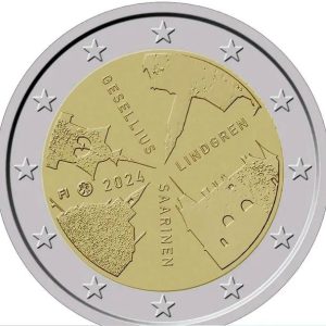 Moneda 2 euros de Finlandia 2024 Arquitectura