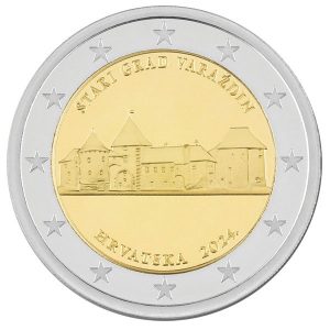 Moneda 2 euros de Croacia 2024 Ciudad Antigua de Varazdin «COINCARD»