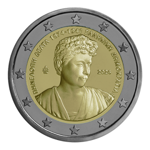 Moneda 2 euros de Grecia 2024 Penélope Delta
