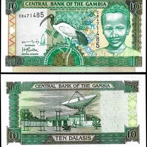 Billete Gambia 10 Dalasis ND (2001-5) SC P21 F14