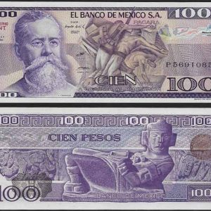 Billete Mexico 00100 Pesos 1982 SC P74c