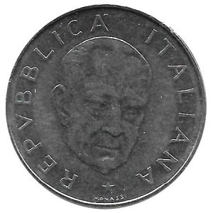 Moneda Italia 100 Liras 1974 MBC Marconi