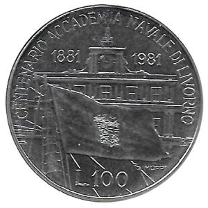 Moneda Italia 100 Liras 1981 EBC Livorno