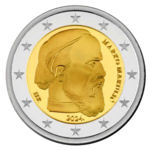 Moneda 2 euros de Croacia 2024 Marko Marulic «COINCARD»